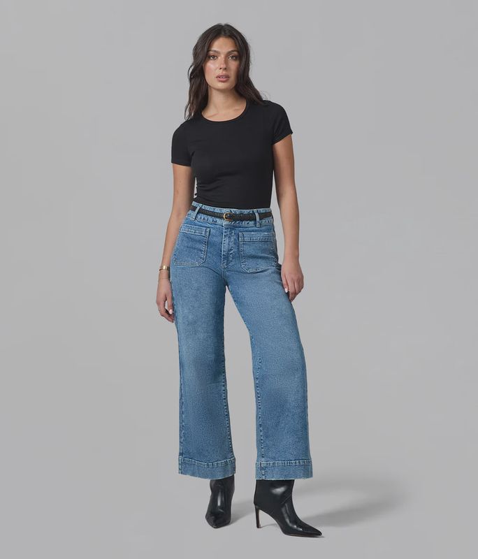 High Rise Wide Leg Jeans – Colette Collection in Pinstripe, Corduroy, Classic Denim &amp; More