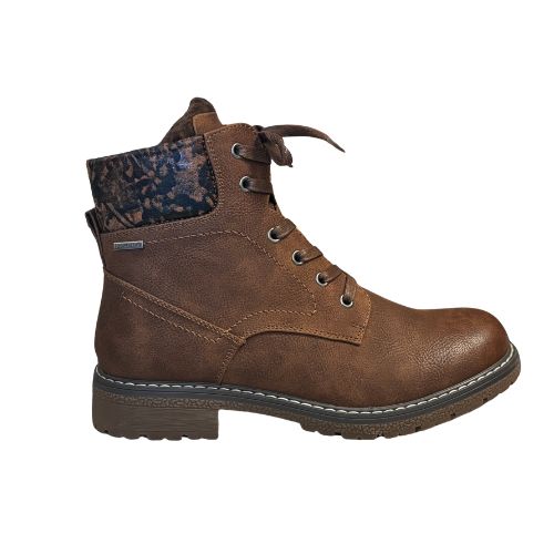 Dakota Print Tan Waterproof Ankle Boot
