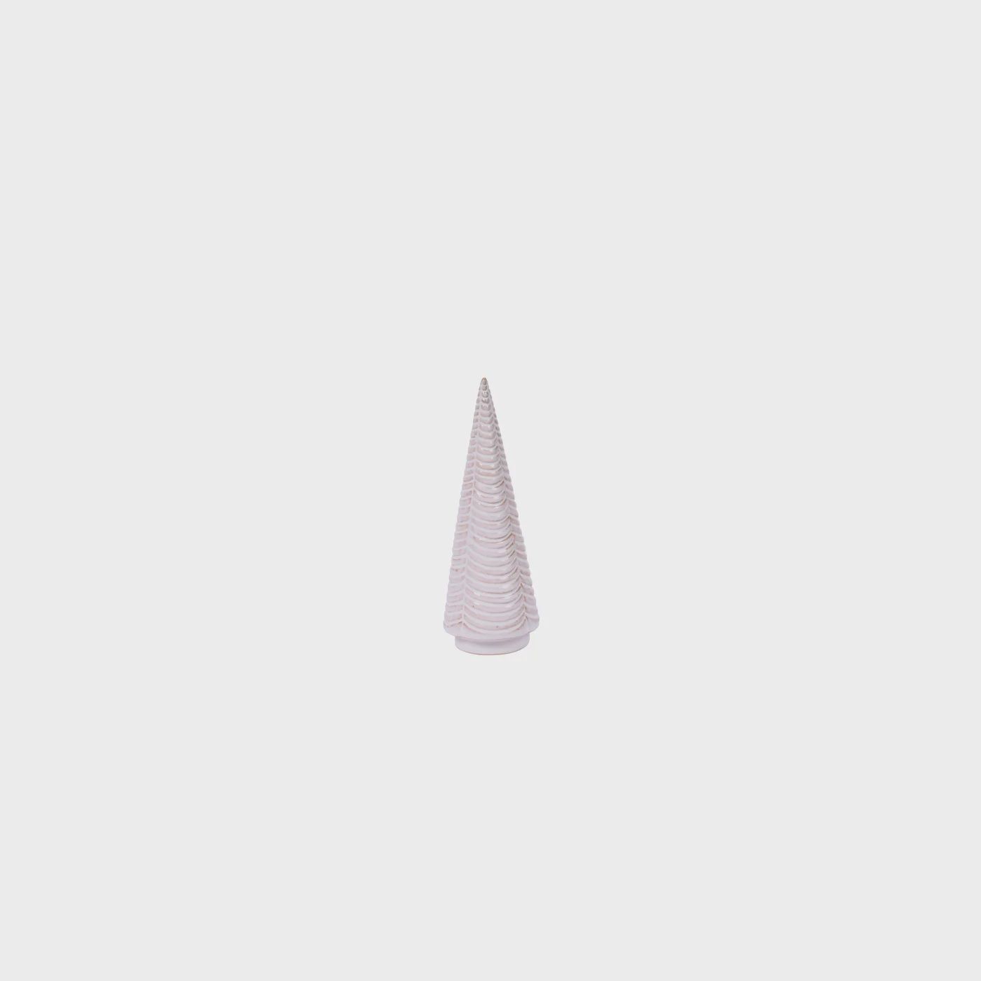 Stoneware 8&quot; Cone-shaped Tree with Whitewash Finish