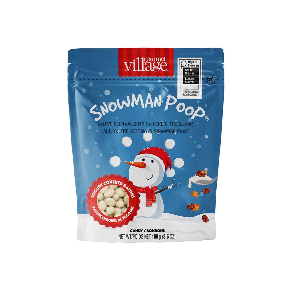 Snowman Poop Yogurt Raisins – Silly, Sweet &amp; Creamy Holiday Snack