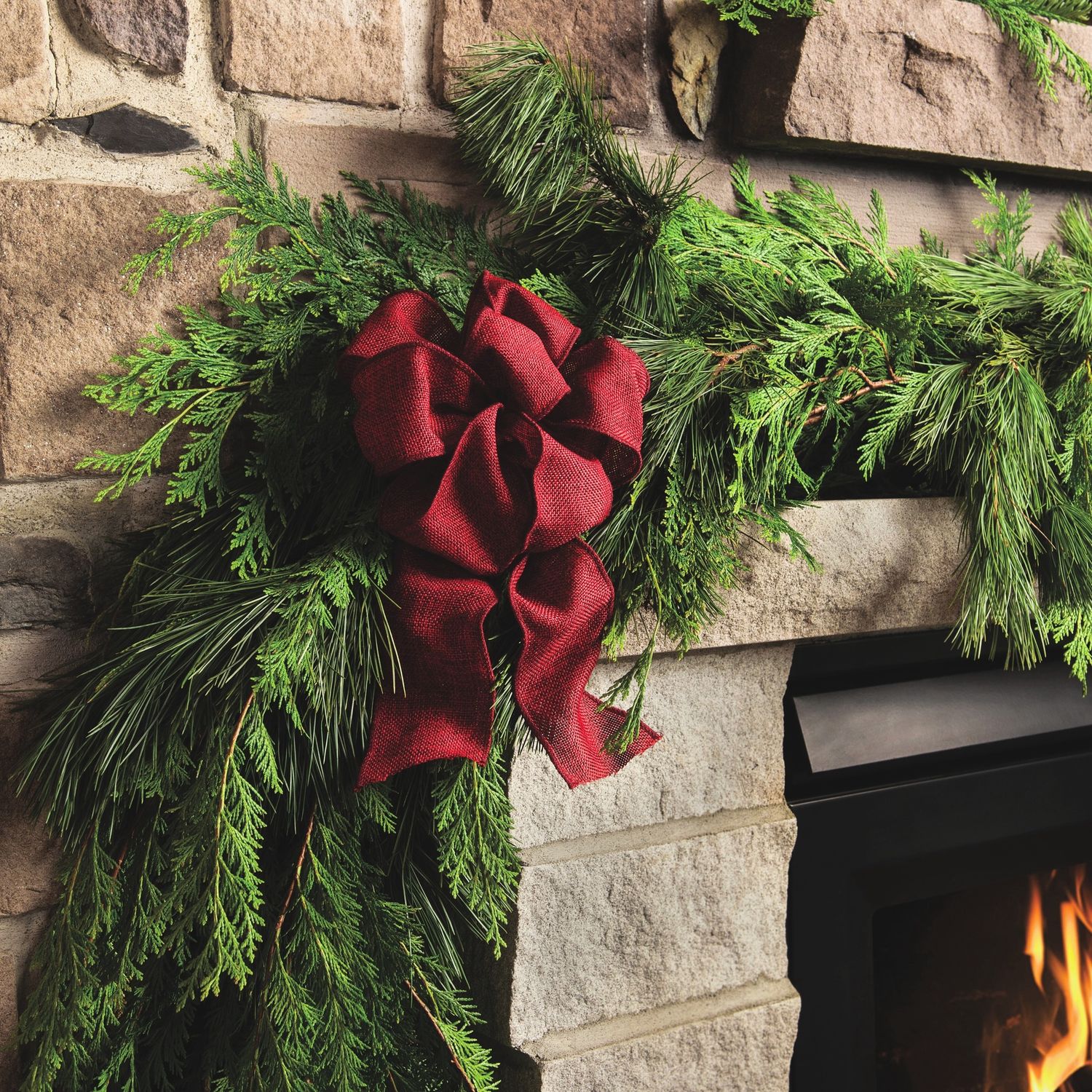 Mixed Evergreen Garland Rope – 25ft