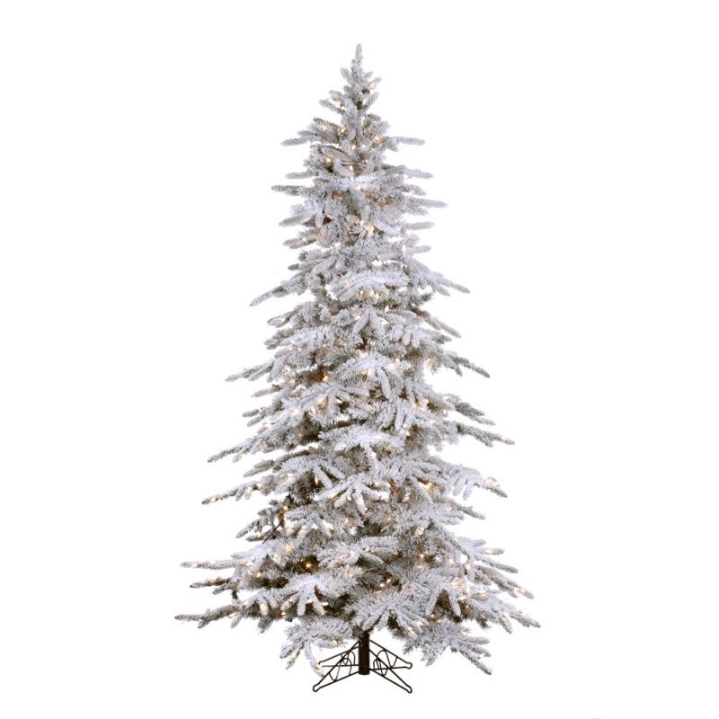 7.5ft Flocked Balsam Pine Artificial Christmas Tree