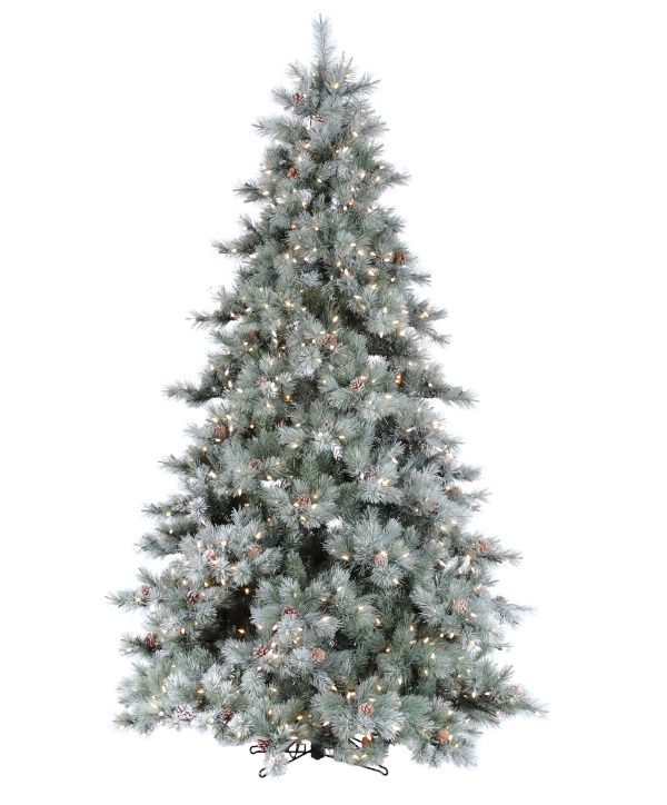 9ft Iced Aspen Layered Artificial Christmas Tree