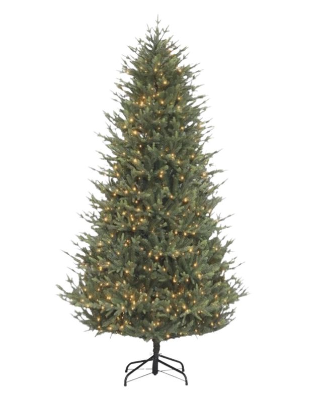 9ft Georgian Slim Fir Pre-Lit Artificial Christmas Tree