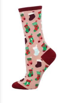 Ladies Stocking Stuffers Socks - Pink / 9-11 (Womens Shoe Size 5-10.5)