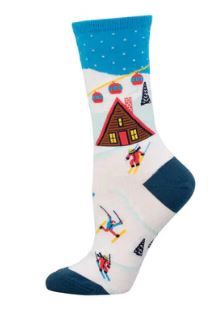 Ladies Ski In, Ski Out Socks - White / 9-11 (Womens Shoe Size 5-10.5)