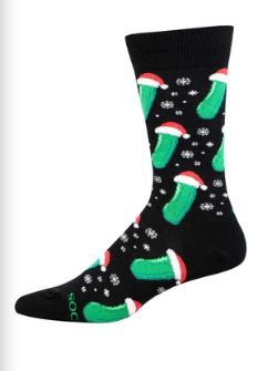 Men&#39;s - Christmas Pickle - Black / 10-13 (Men&#39;s Shoe Size 7-12.5)