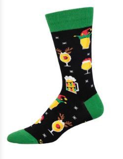 Men&#39;s Beer Fest Socks - Black / 10-13 (Men&#39;s Shoe Size 7-12.5)
