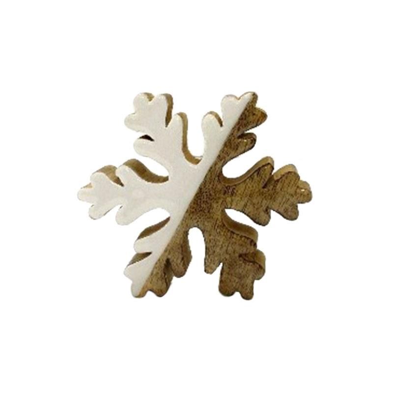 Wood Enamel Snowflake Small
