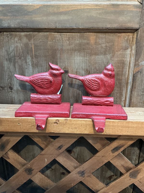 2 Ast Stocking Holder Cardinal