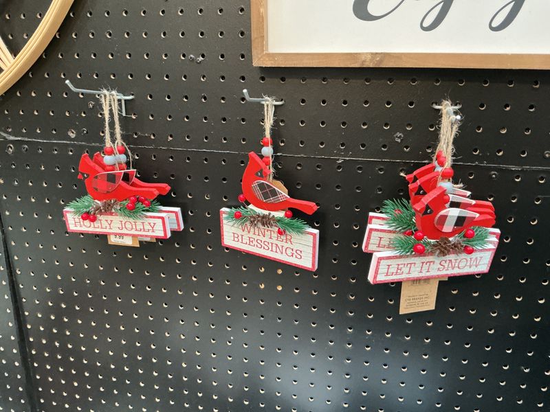 Cardinal Tree Ornament 6&quot; 3assrt