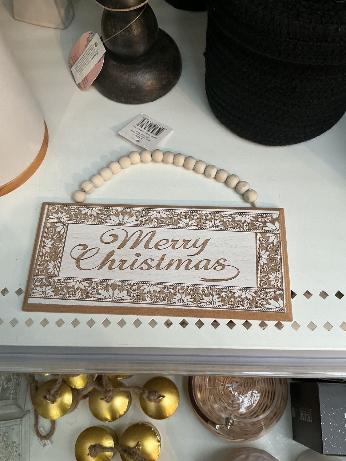 Framed "Merry Christmas" Sign 22cm