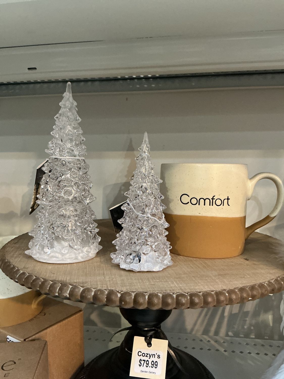 LED cone tree white base open 17cm