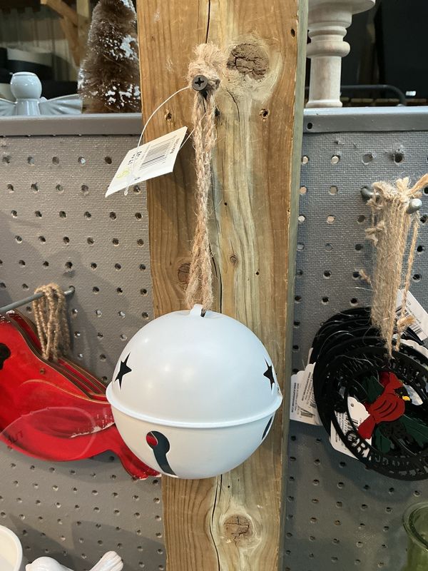 White Metal Bell w/ Star Cutout