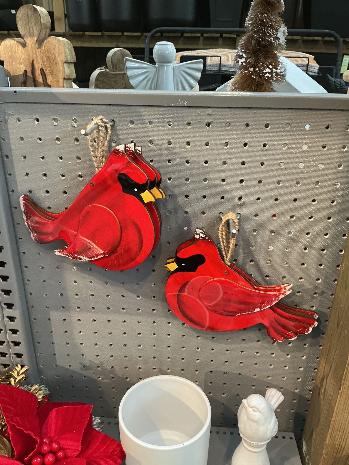 Hanging Wooden Cardinal Wall Art