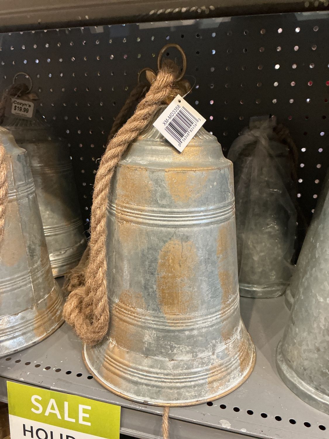 Galvanized Metal Bells – 8x13in