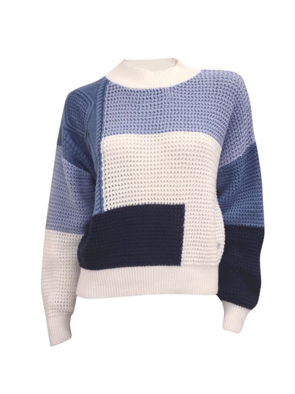 Colour Block Knit Sweater