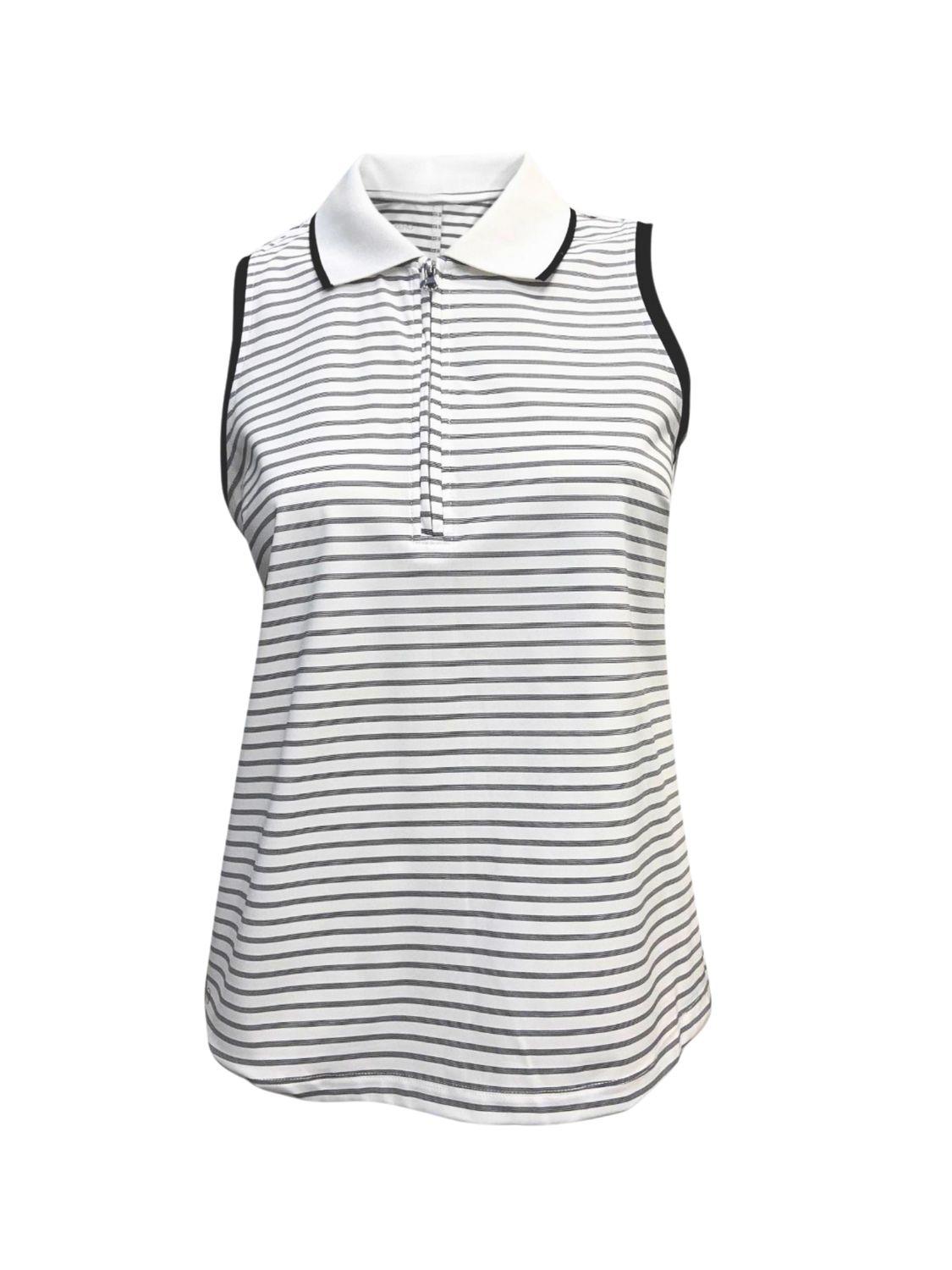 Sleeveless Polo, Colour: White, Size: Small
