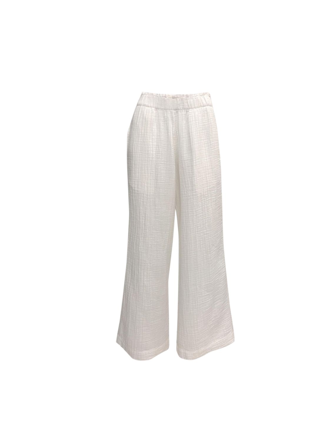 Honeycomb Wide Leg Pant, Colour: Pearl, Size: Small