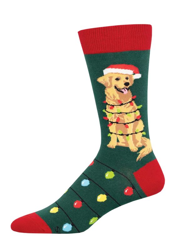 Ladies Dog Gone Lights Socks - Green / 9-11 (Womens Shoe Size 5-10.5)