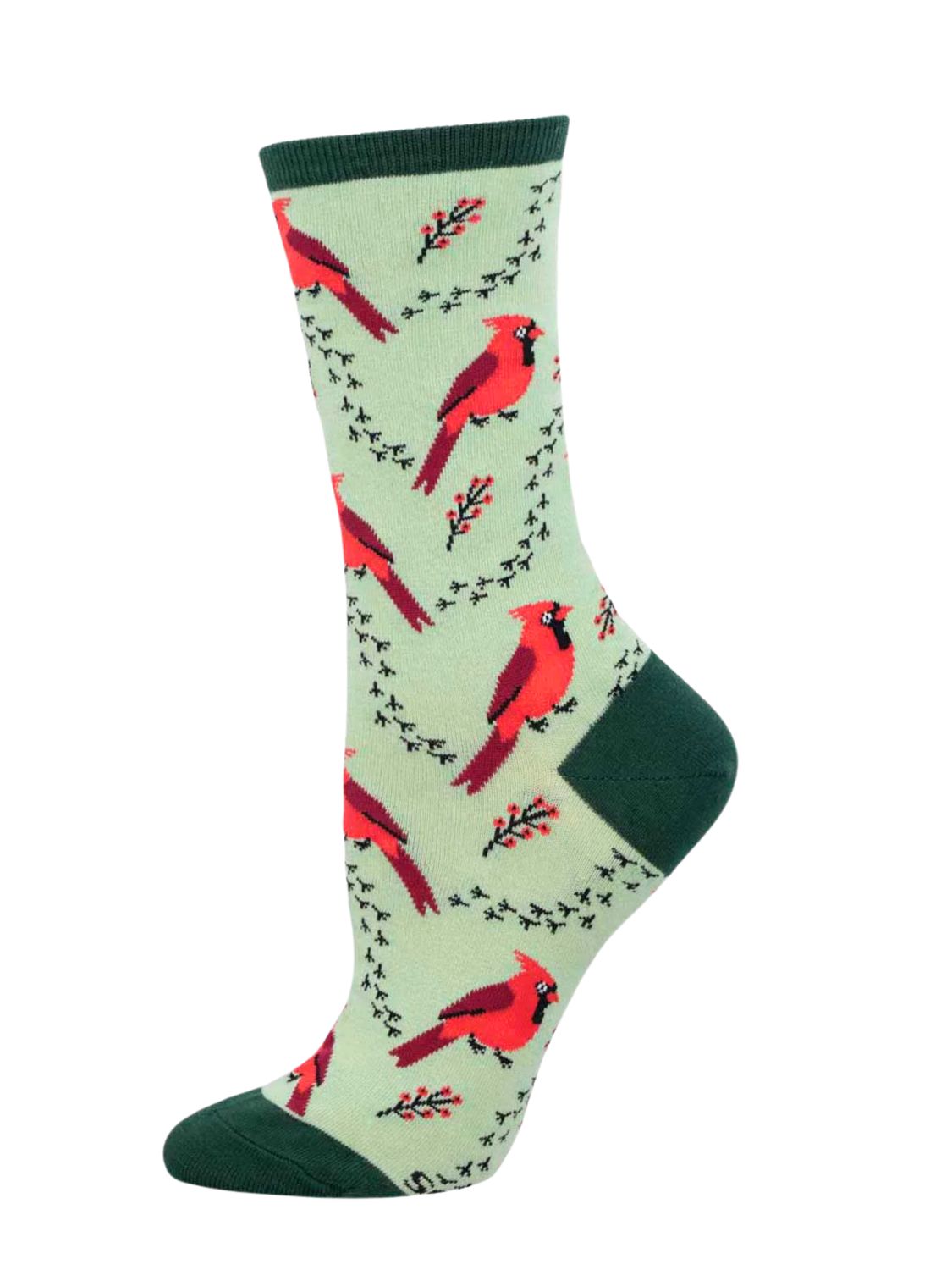 Ladies Cardinal Tracks Socks - Mint / 9-11 (Womens Shoe Size 5-10.5)