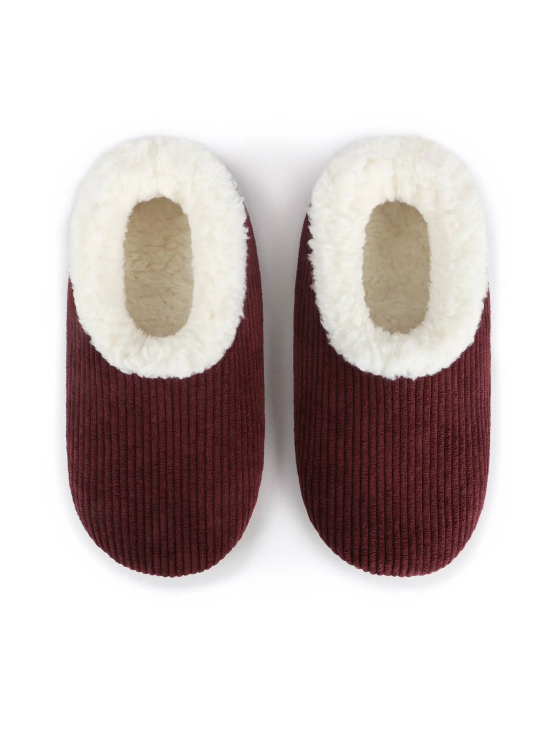 Women's Warm &amp; Cozy  Corduroy Snoozie, Colour: Cabernet