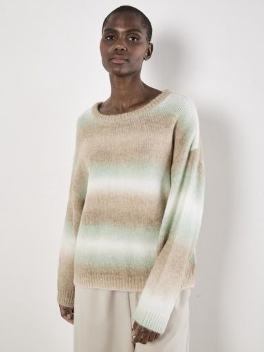 SPACE DYE STRIPE JUMPER, Size: S