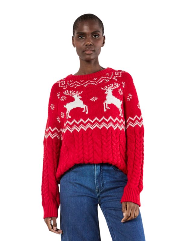 REINDEER CABLE MIX JUMPER