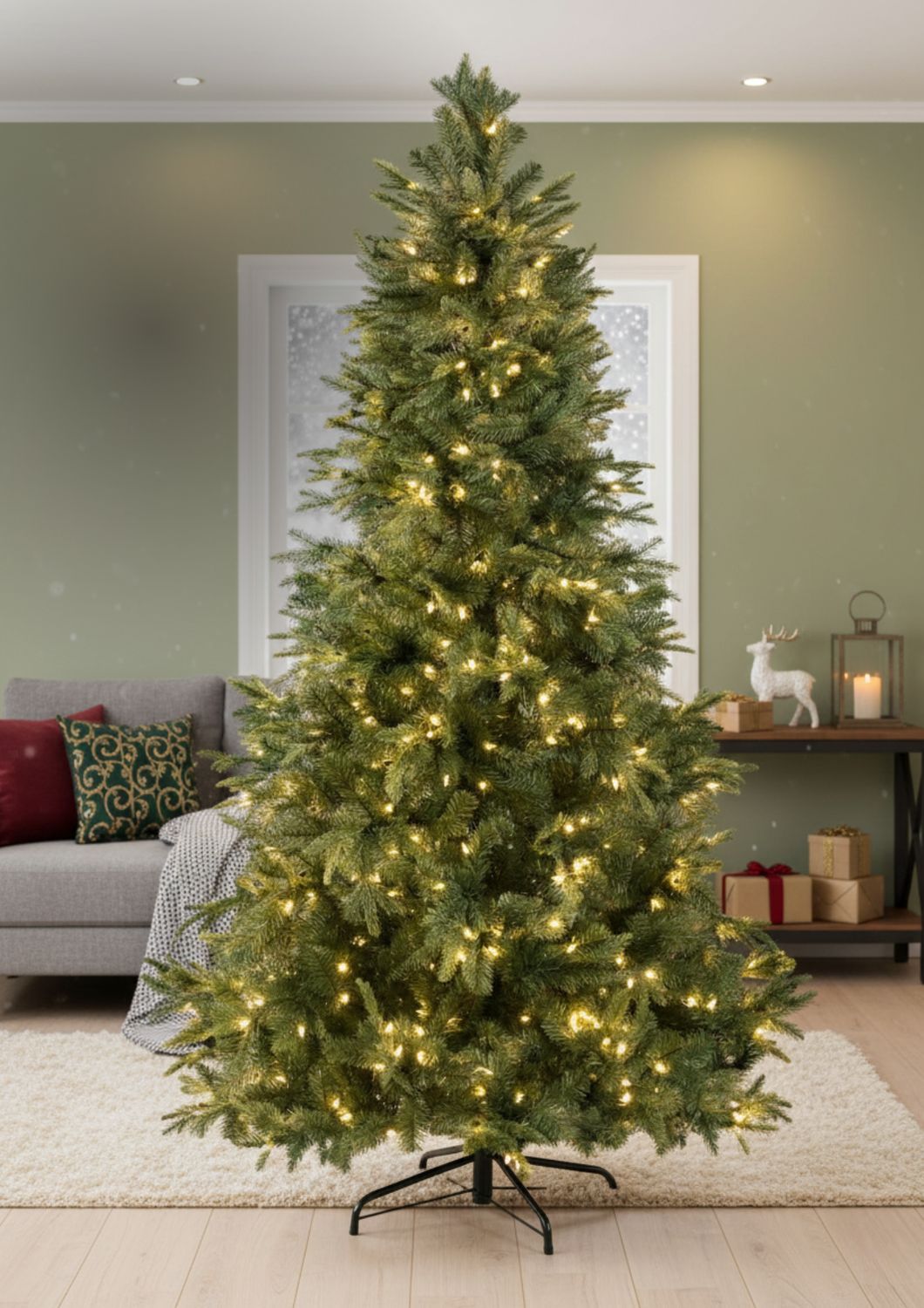 Canmore Deluxe Artificial Christmas Tree, Size: 9"