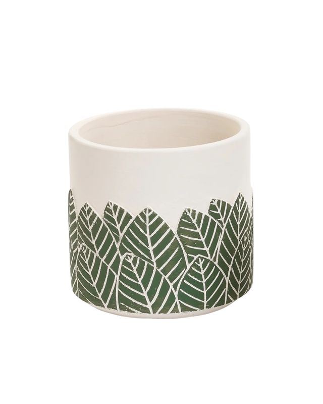 Embossed Leaf Planter – 3.5"