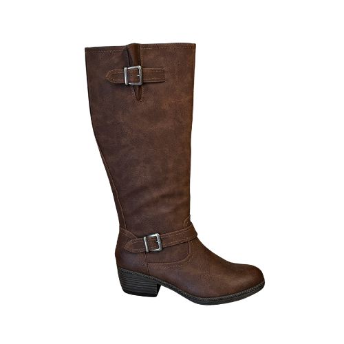 Aspen Tan Waterproof Tall Boot with Buckles, Size: 36