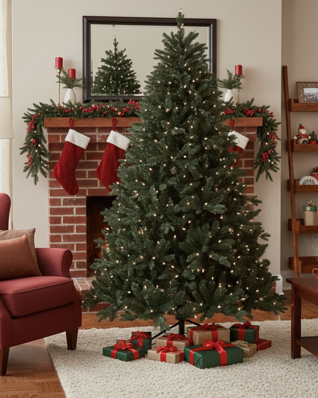 7ft LED Jasper Mountain Fir Pre-Lit Artificial Christmas Tree