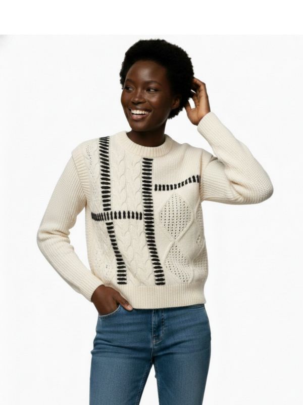 Abstract Stripped Sweater