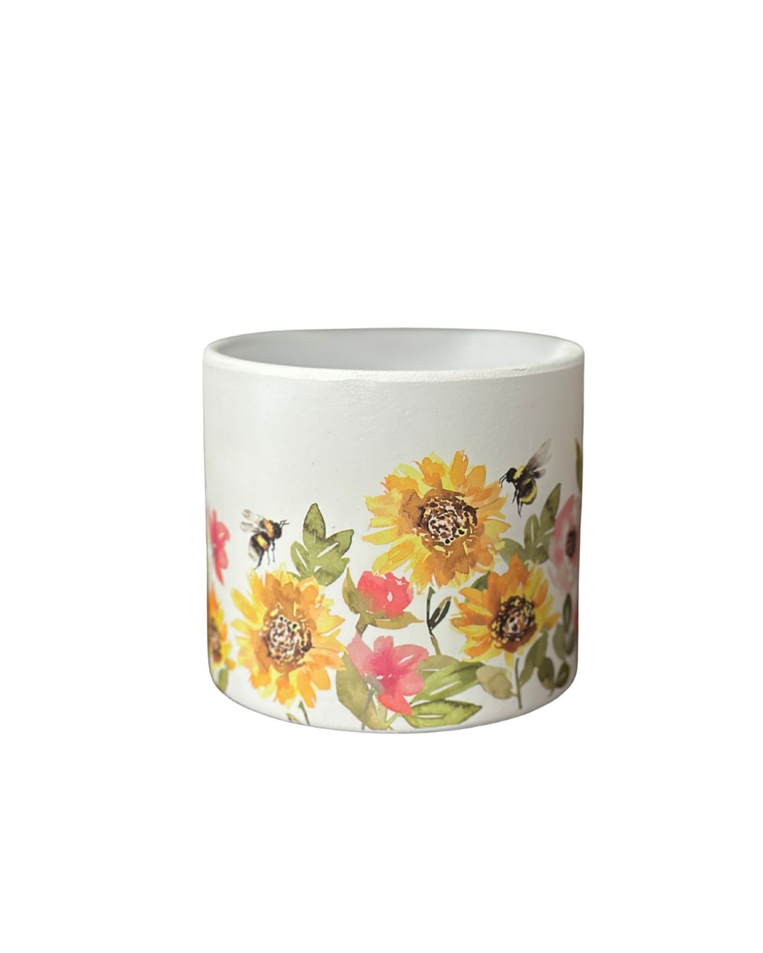 Bee &amp; Sunflower Garden Pot – 4"