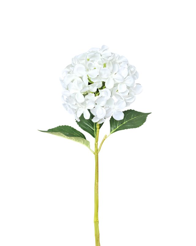 White Hydrangea Single 17" Stem