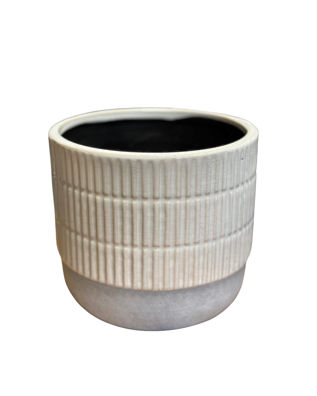 Two-Tone Cream &amp; Grey Base Pot
