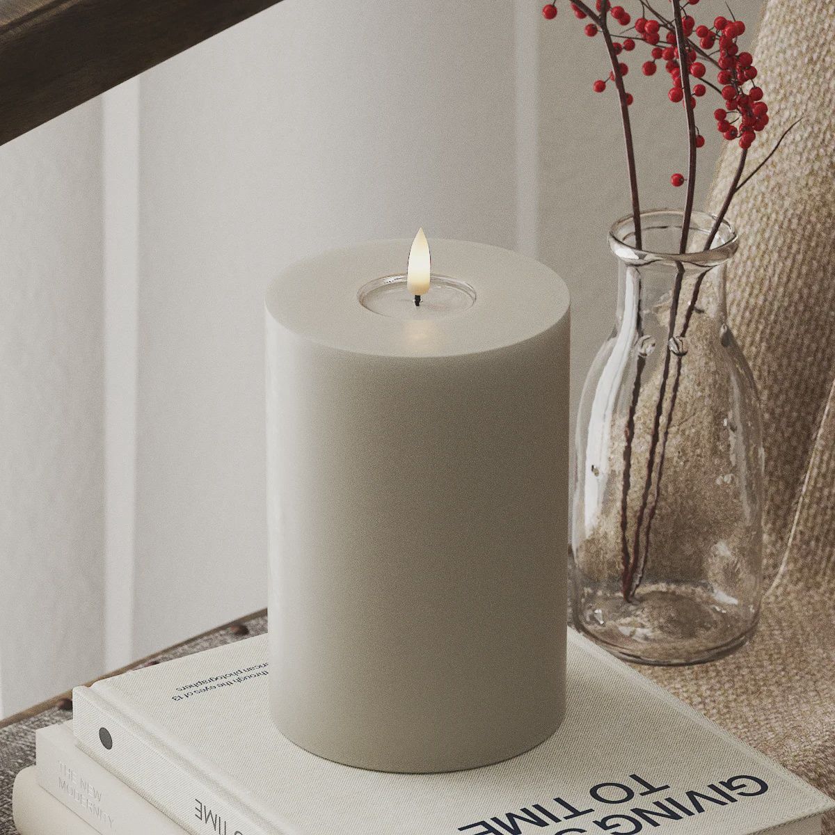 SAND LED CANDLE 10.16x15.24 CM