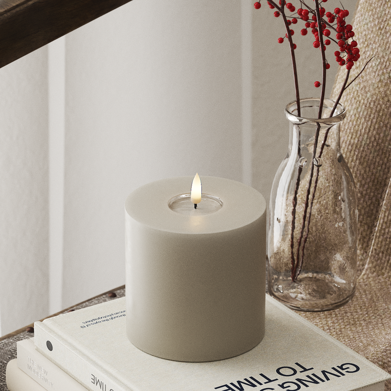 SAND LED CANDLE 10.16x10.16 CM