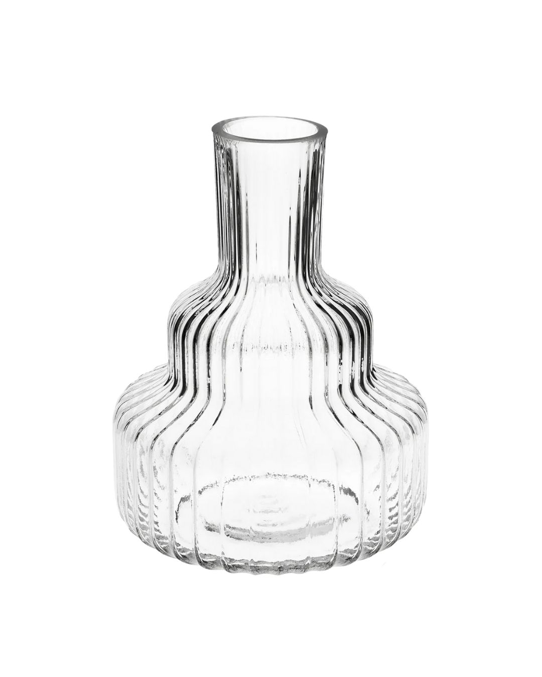 Stepped Taper Glass Vase Lg