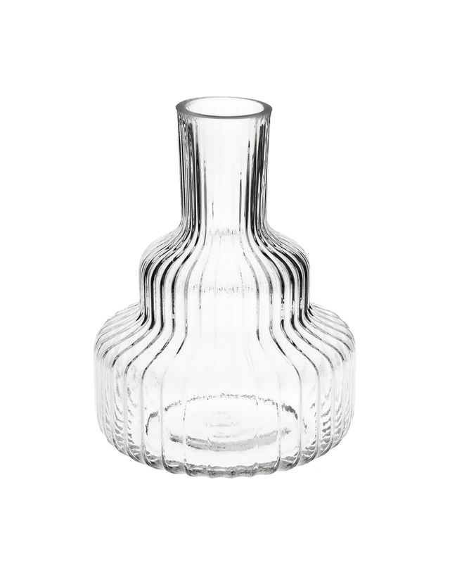 Stepped Taper Glass Vase Lg