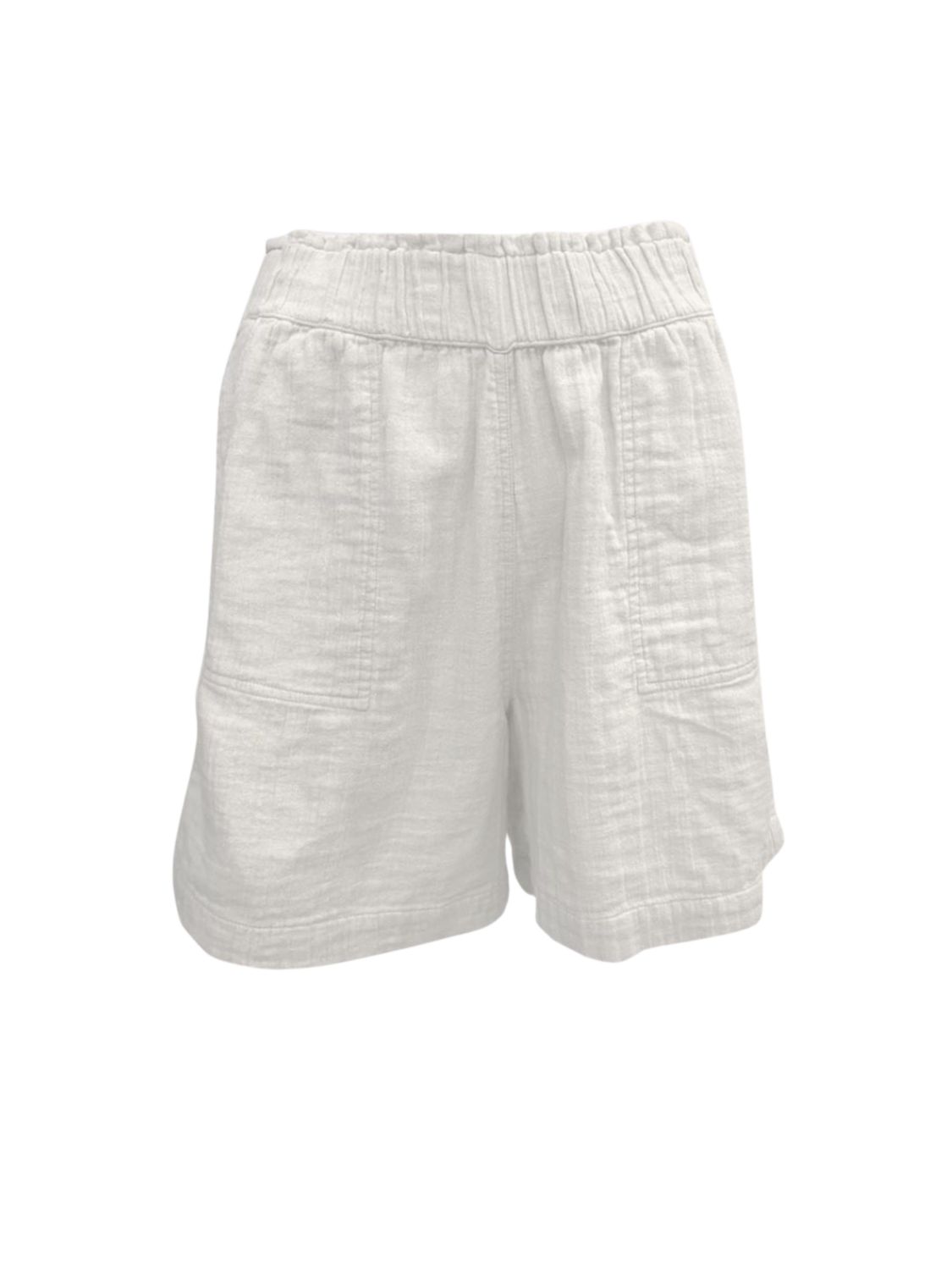 Honeycomb Cotton Shorts, Colour: Pearl, Size: Small