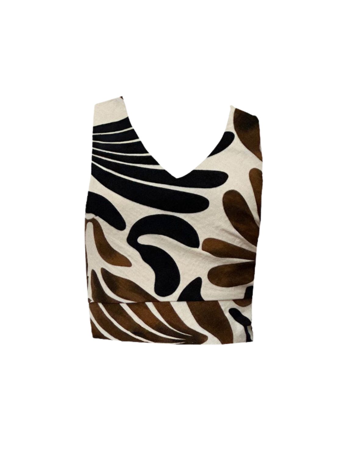 Sleeveless Top With Abstract Print