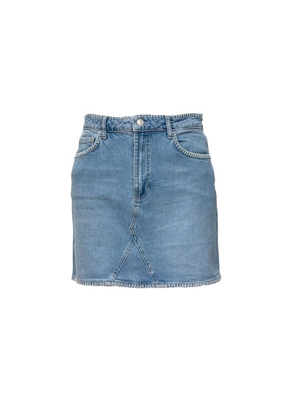 Denim Skirt With Contrast Stitch - DT33000