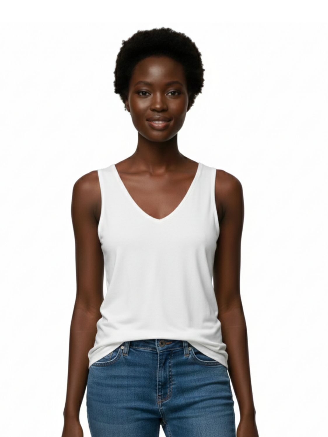 Top - Basic - AIS4322, Colour: White, Size: Small