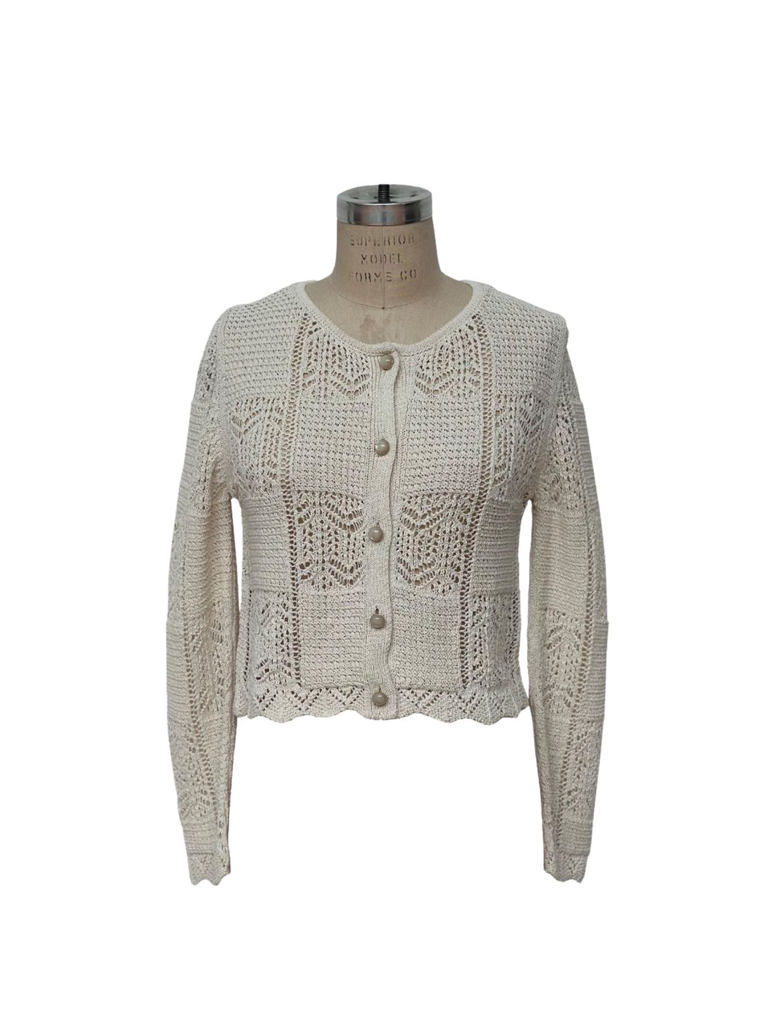 Crocheted Knit Cardigan - DT33019