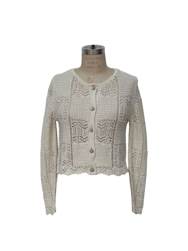 Crocheted Knit Cardigan - DT33019