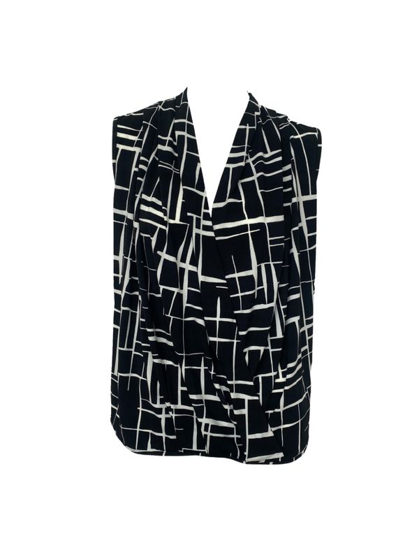 Draped Sleeveless Blouse