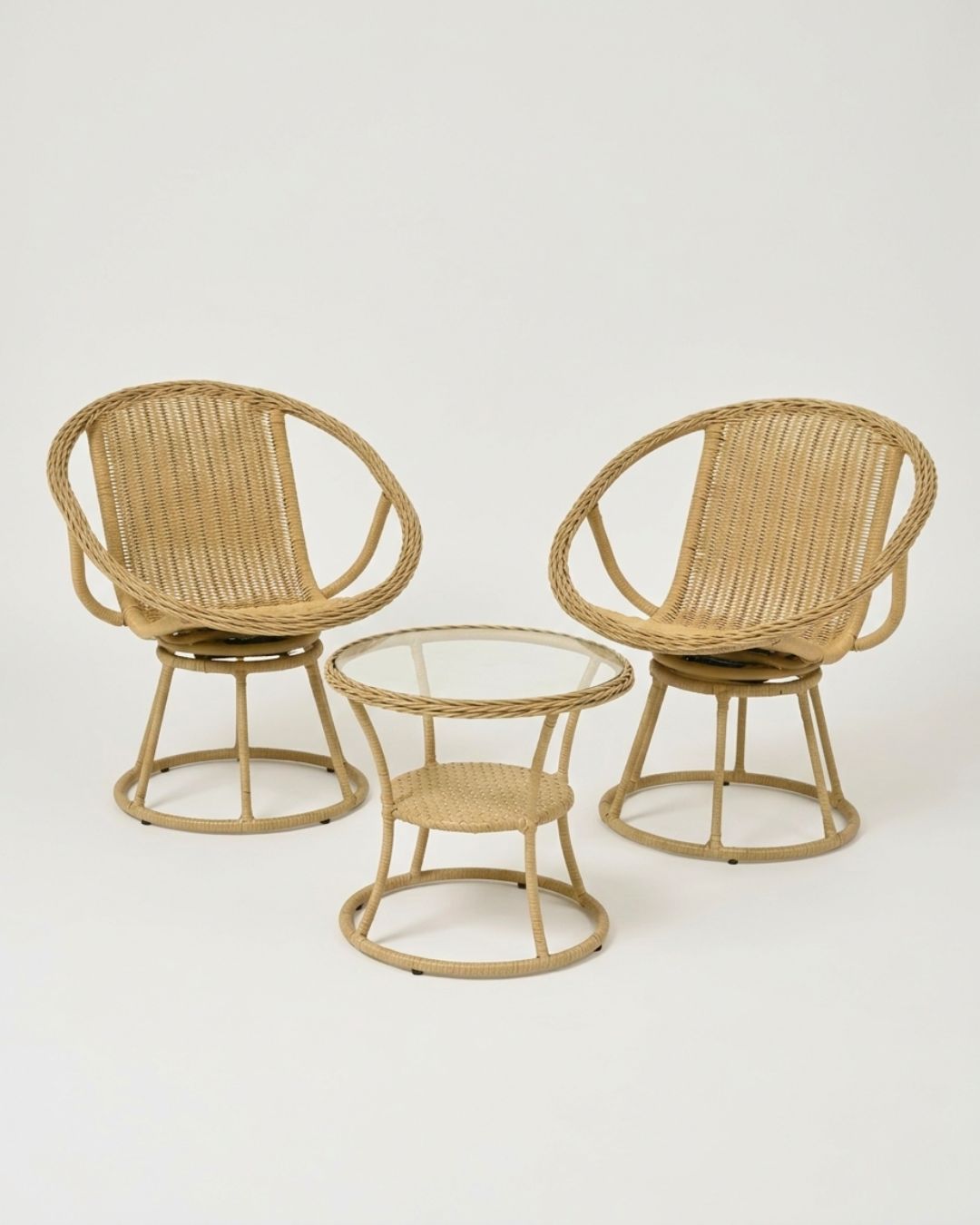 Iima Wicker Set - 2 Chairs and End Table