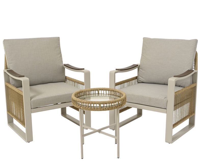 Montevideo Set Beige- 2 Chairs and End Table