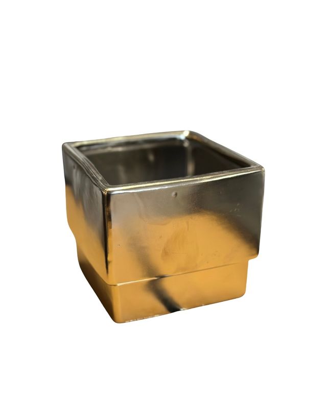 Luxe Square Gold Planter